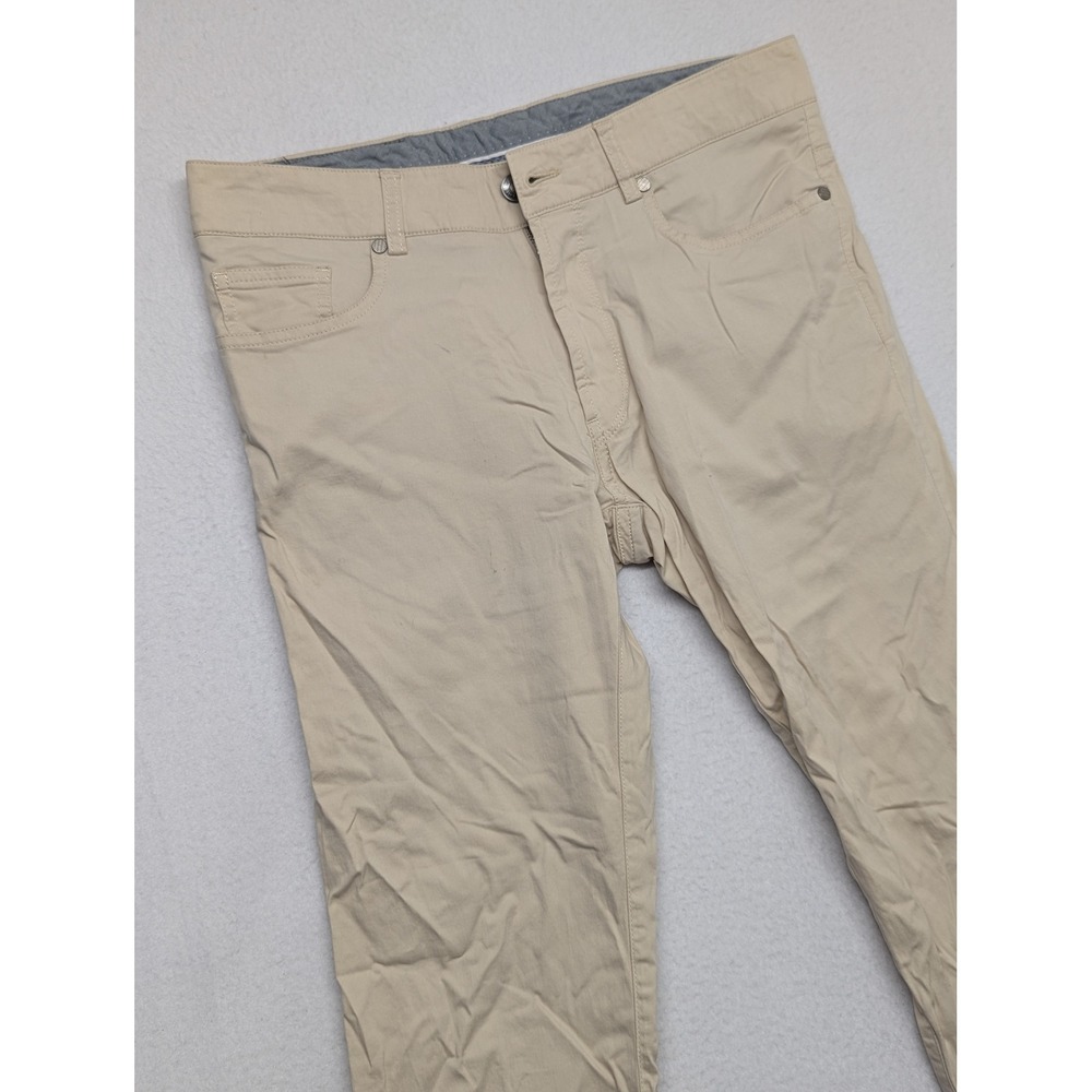 Peter Millar Collection Perfect Poplin Pants Mens 32 Tan Khaki 5 Pocket Romania